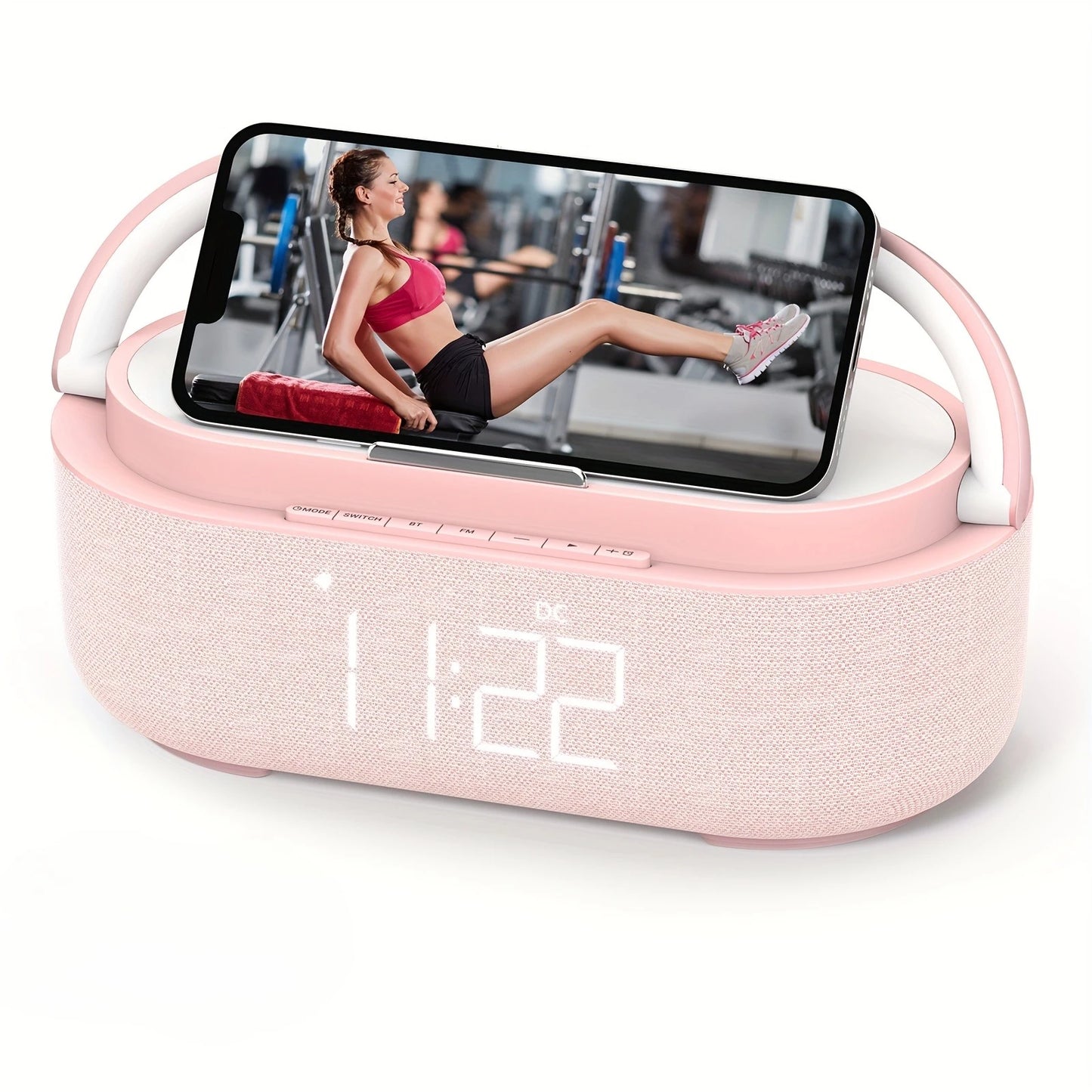 Smart Alarm Clock - Wireless Charger, Bluetooth Speaker, FM Radio & LED Night Light