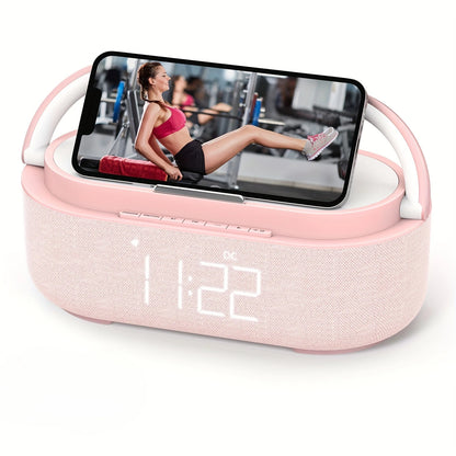 Smart Alarm Clock - Wireless Charger, Bluetooth Speaker, FM Radio & LED Night Light