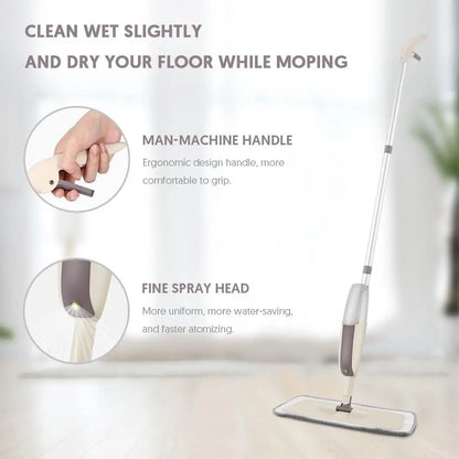 360° Spray Mop with Refillable Bottle