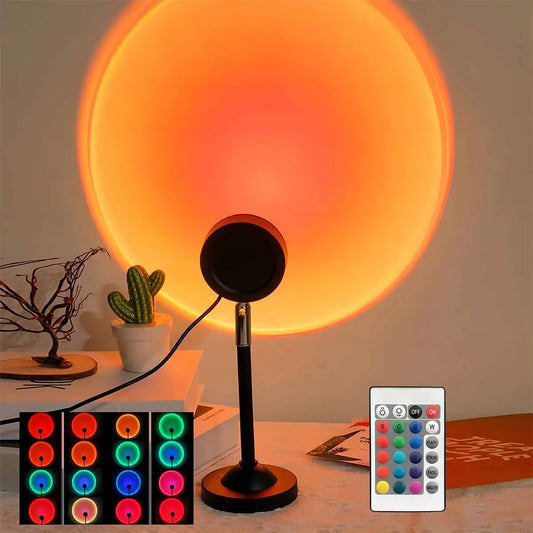 Sunset projection 16 color ambient night light